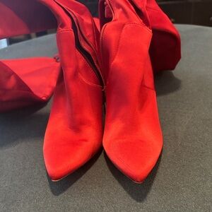Aldo Red Heeled Boots for Women